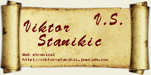 Viktor Stanikić vizit kartica